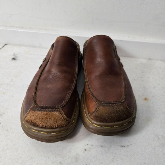 Dr. Martens Women's Size 7 Leather Brown Chunky Slide Mules Rare Unisex - Picture 4 of 16